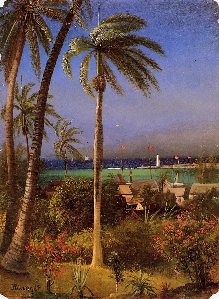 Albert Bierstadt Oil Painting Bahamian View